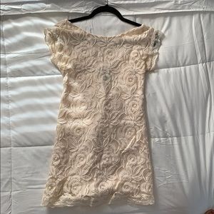 Short, fancy and beautiful cream dress!